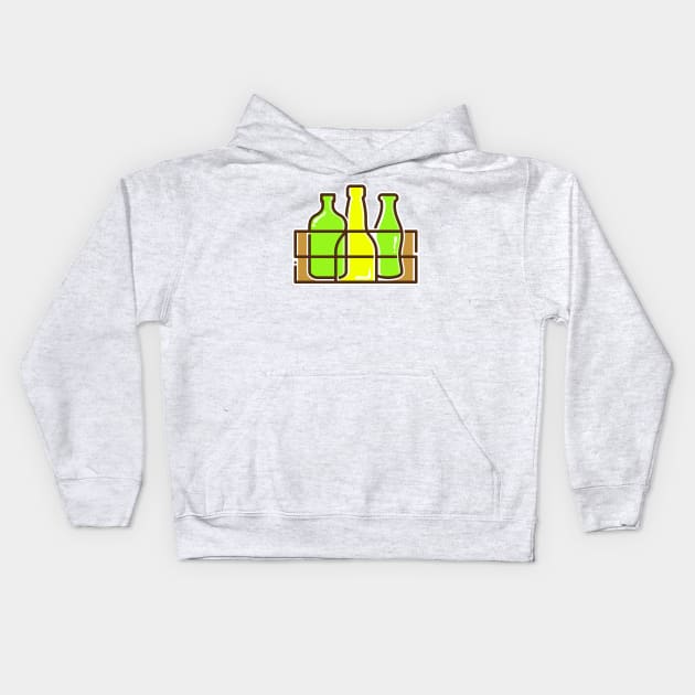 Bottle artwork Kids Hoodie by SASTRAVILA